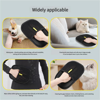 Electrostatic Pet Hair Removal Glove – Reusable Dog & Cat Hair Remover for Furniture, Couch, Carpet, Clothes, Car Seats & Pet Beds – Washable Static Fur Cleaning Glove